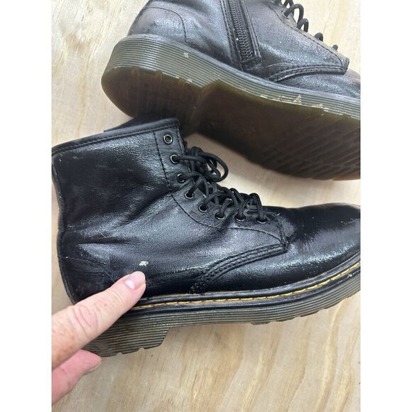 Dr Martens 1460 J Black Side-Zip Size 3 Youth Children's Combat Boots Doc - Picture 2 of 9